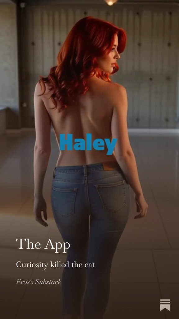 Haley was a petite tiger, slim and sexy, dressed in jeans with her red hair curled to her shoulders I could not get enough of her, i would stand and stare at her at times and feel my cock swelling, when she bent down that ass was a 10 and i wanted so bad to explore it.